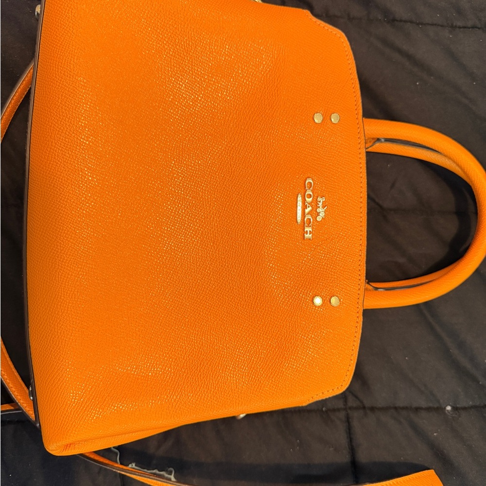 Coach Mini Lillie Carryall – Bright Orange - Picture 11 of 11